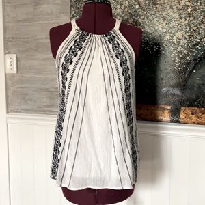 J crew embroidered halter top